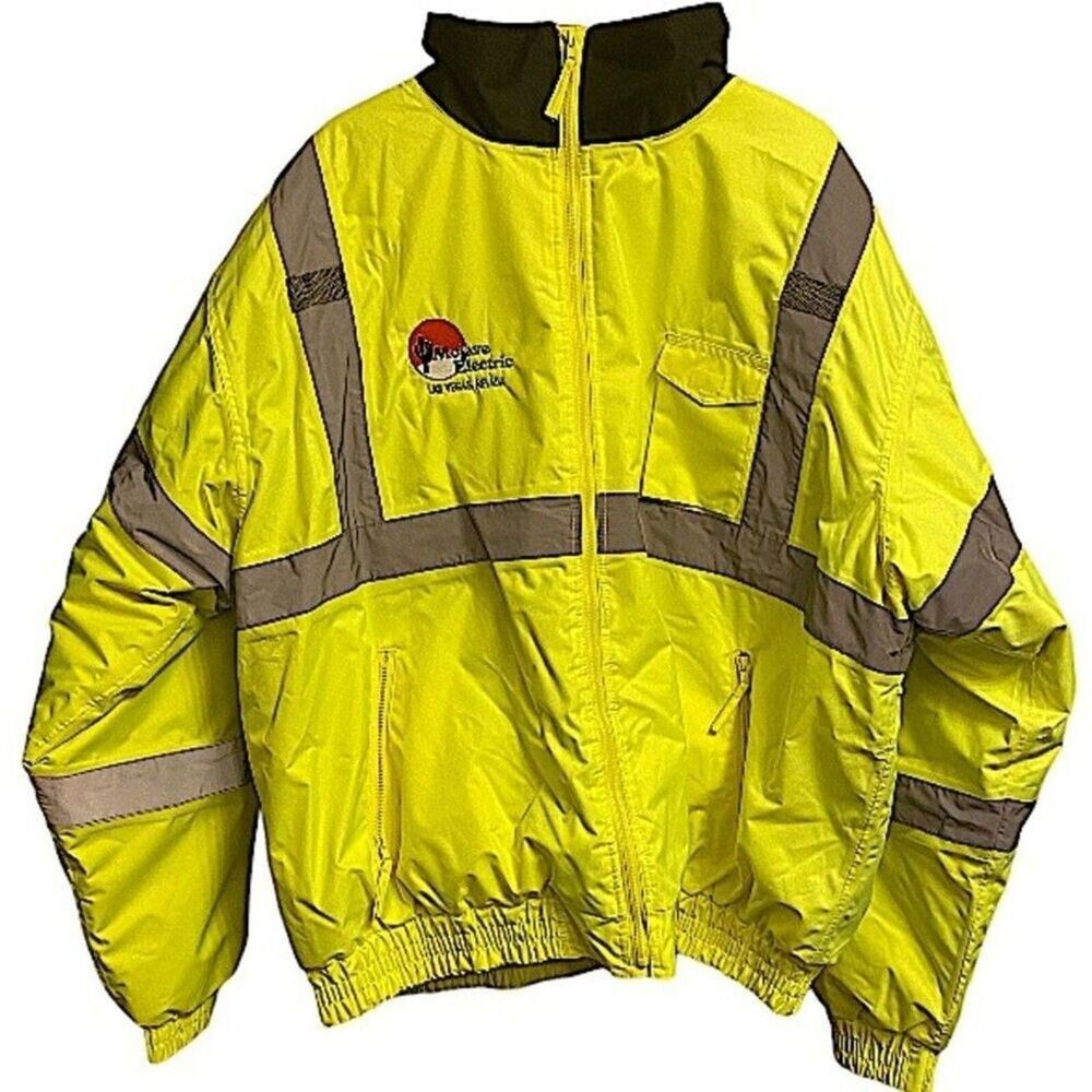 MOJAVE ELECTRIC Las Vegas Reflective Safety Bomber Jacket Size 4XL New